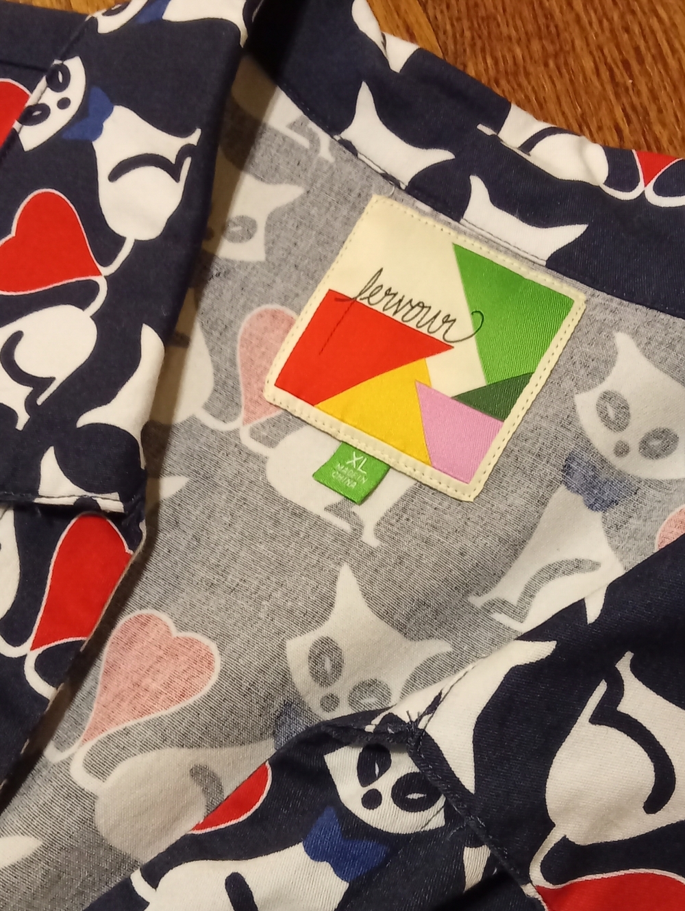 Fervour Cat & Heart Print Dress XL - Picture 5 of 6